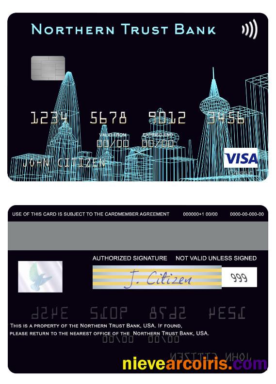 USA Northern Trust Bank visa card